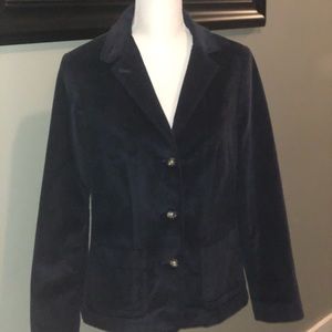 NEW LL BEAN Womens corduroy Blazer Navy 8 medium